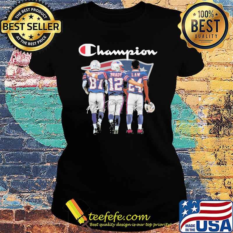 Patriots champion Brady Law signatures s Ladies tee Patriots champion Brady Law signatures s Ladies tee