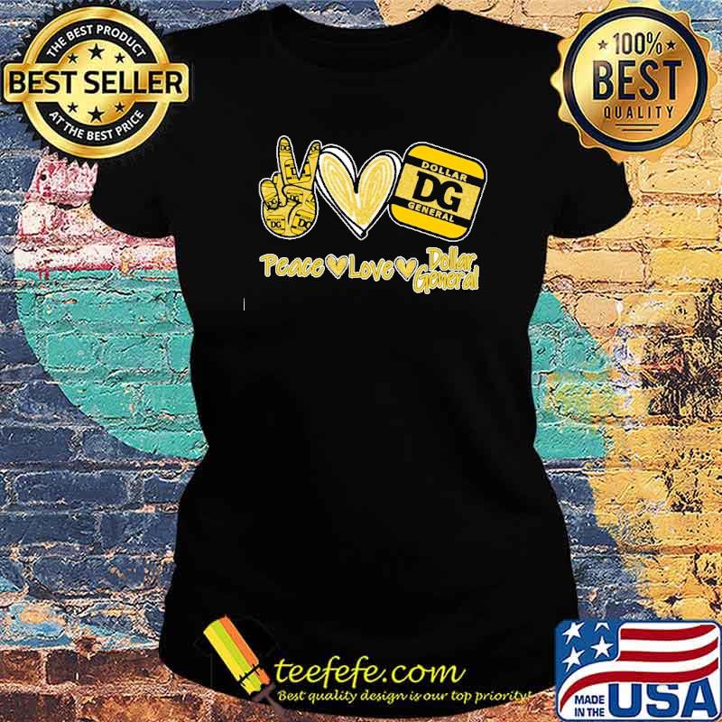 Peace love Dollar General love heart s Ladies tee Peace love Dollar General love heart s Ladies tee