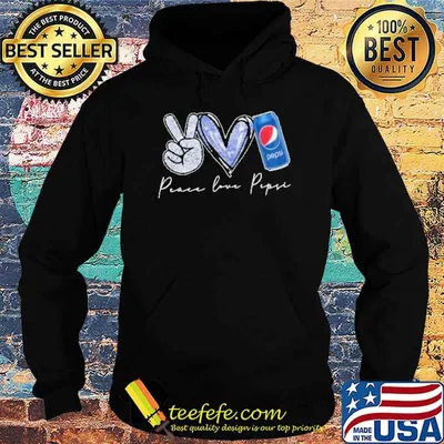 Peace love Pepsi love heart shirt