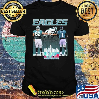 Philadelphia Eagles Kelce and Hurts super bowl signatures shirt