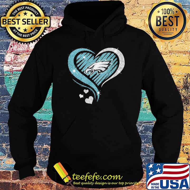 Philadephia Eagles heart love diamond shirt