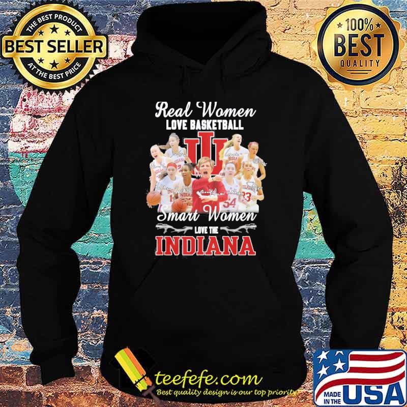 Real women love basketball smart women love the Indiana signatures shirt