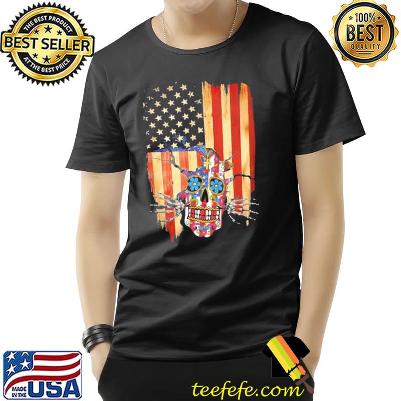 Skull hippie America flag veteran s Unisex Skull hippie America flag veteran s Unisex