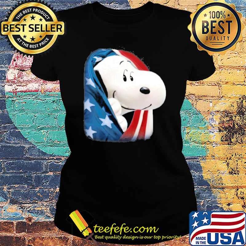 Snoopy America flag veteran s Ladies tee Snoopy America flag veteran s Ladies tee
