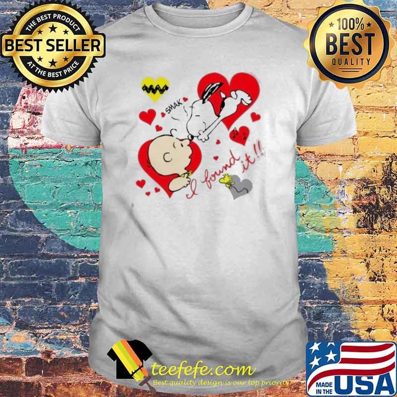 Snoopy and charlie brown woodstock smak I found it heart shirt