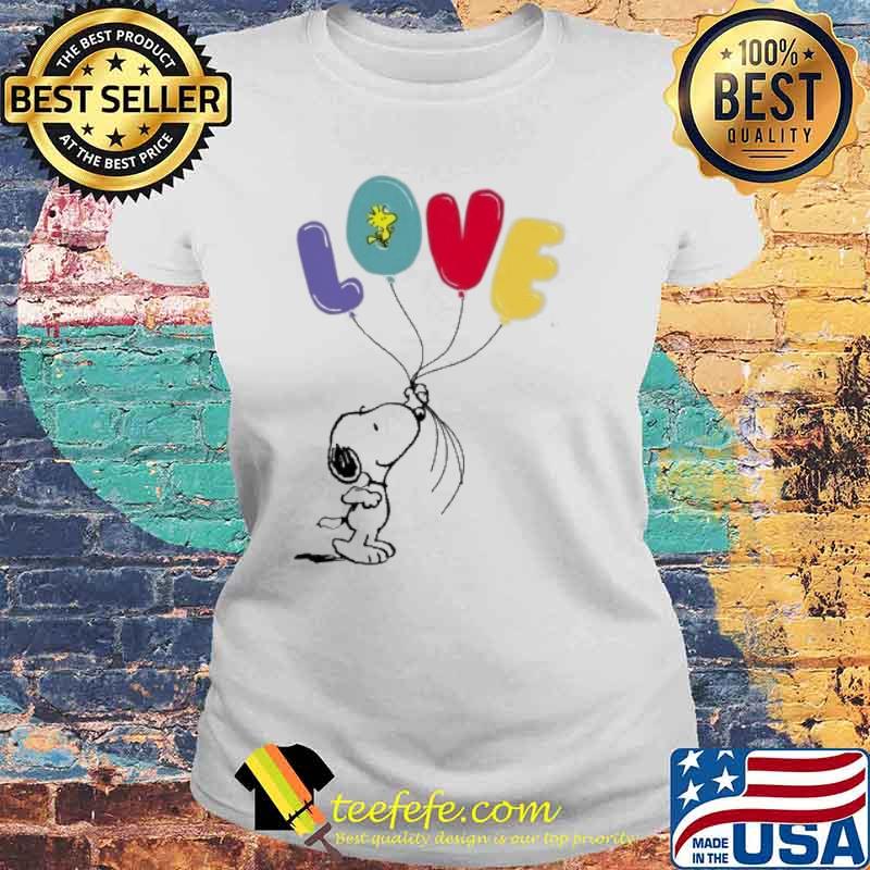Snoopy and woodstock ball love s Laides tee Snoopy and woodstock ball love s Laides tee