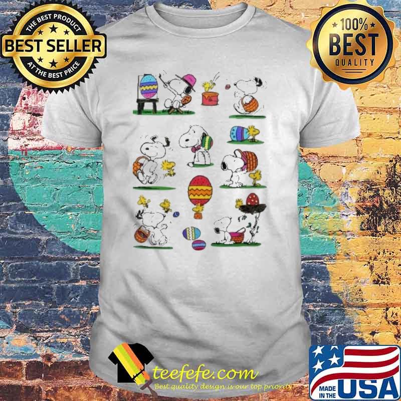 Snoopy and woodstocks playing Easter shirt