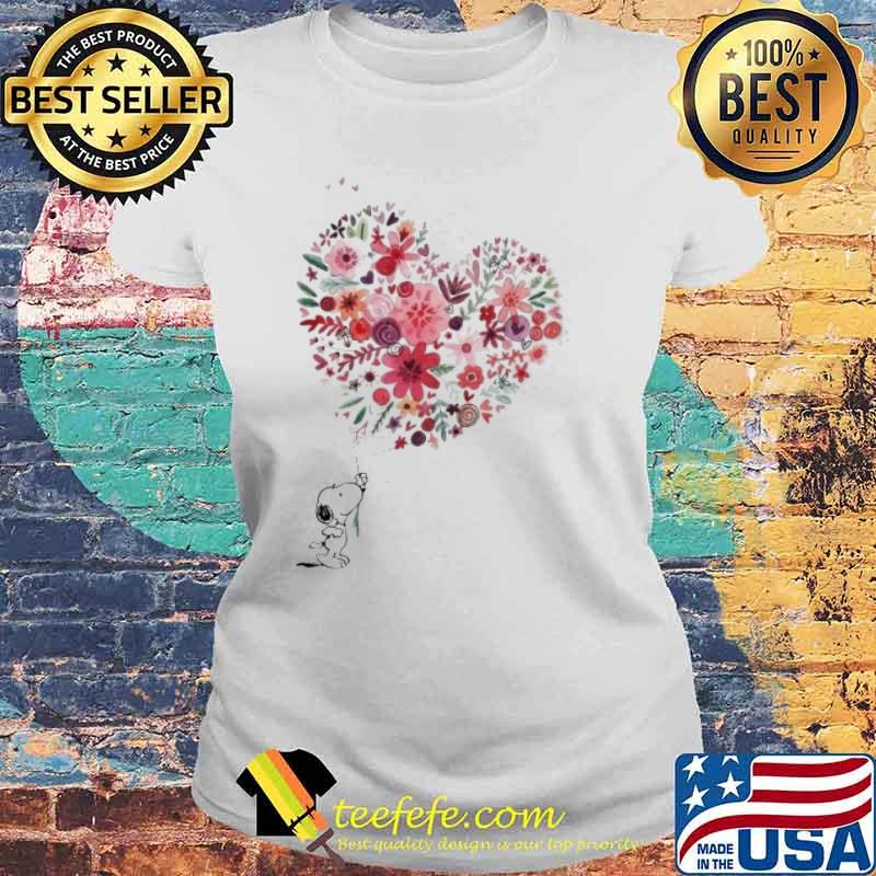 Snoopy flower heart love s Laides tee Snoopy flower heart love s Laides tee