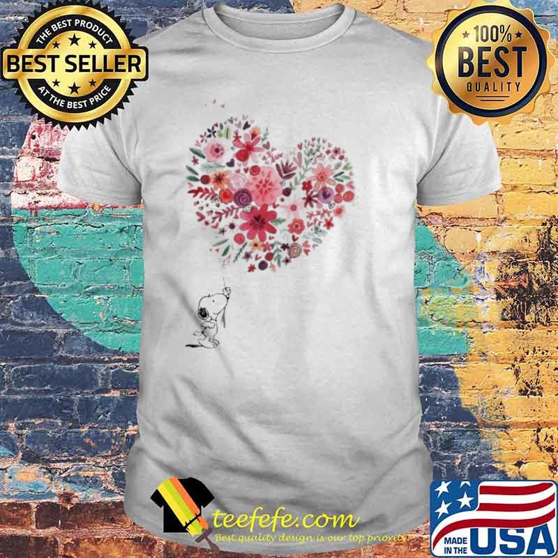 Snoopy flower heart love shirt