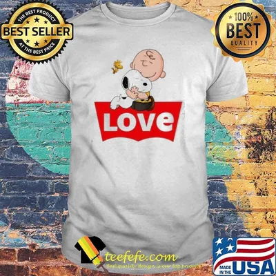 Snoopy hug Charlie Brown woodstock love shirt