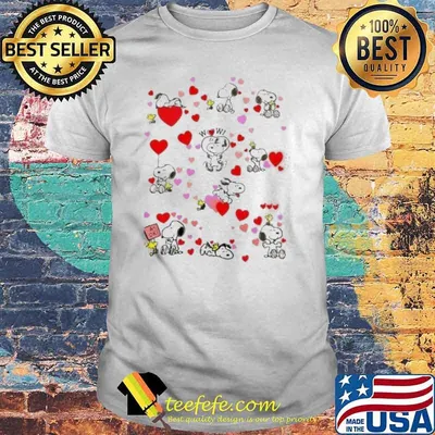 Snoopy love heart and woodstock shirt