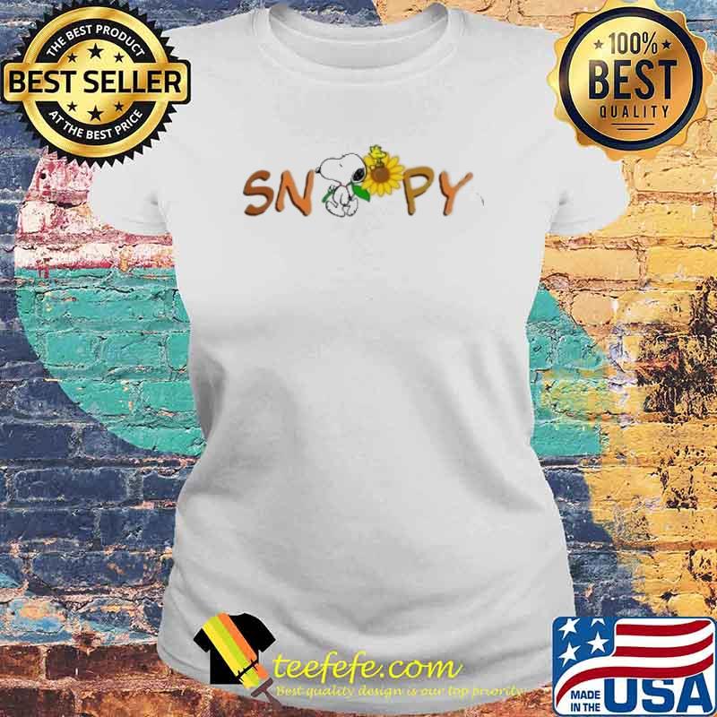 Snoopy sunflower cartoon s Laides tee Snoopy sunflower cartoon s Laides tee