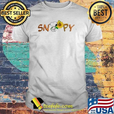 Snoopy sunflower cartoon shirt