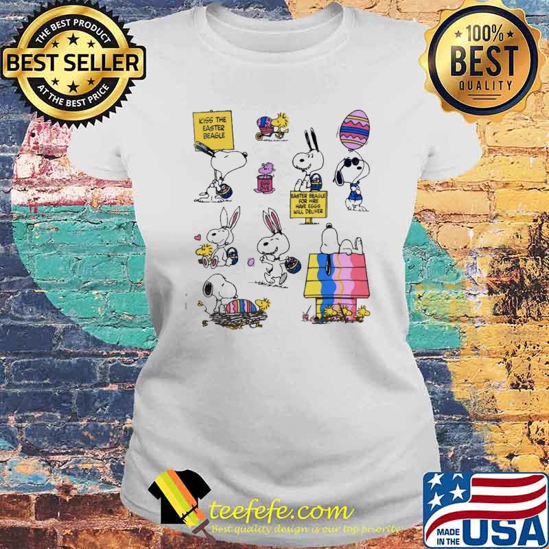 Snoopy Woodstocks kiss the easter beagle s Laides tee Snoopy Woodstocks kiss the easter beagle s Laides tee