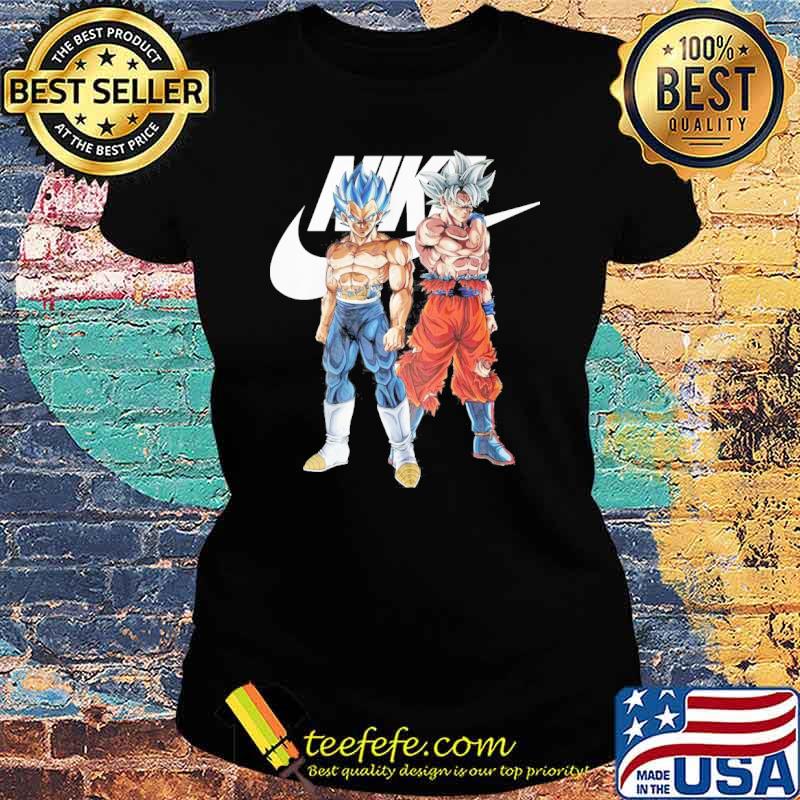 Son Goku and Vegeta Nike anime cartoon s Ladies tee Son Goku and Vegeta Nike anime cartoon s Ladies tee