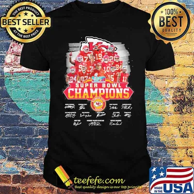 Super Bowl champions Kansas city Chiefs signatures shirt