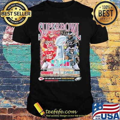 Super Bowl Kansas city Chiefs Philadelphia Eagles State farm stadium Glendale Arizona signatures shirt
