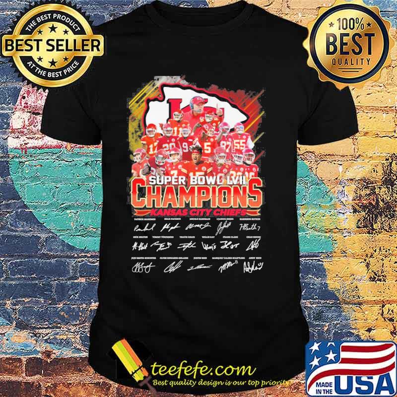 Super bowl LVII Champions Kansas city Chiefs signatures s Unisex Super bowl LVII Champions Kansas city Chiefs signatures s Unisex