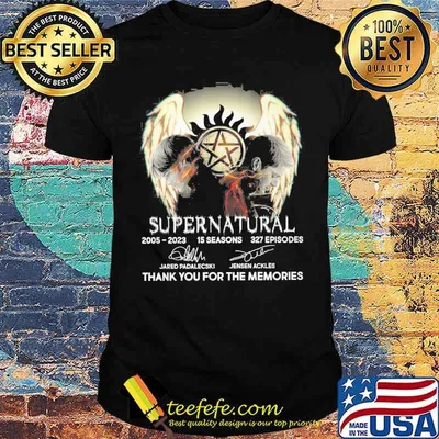 Supernatural thank you for the memories Jared Padalecski Jensen Ackles signatures shirt