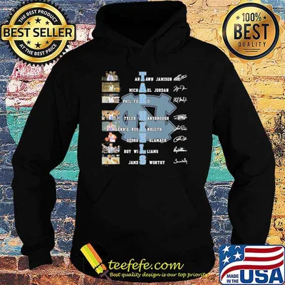 Tar Heels Antawn Jamison Michael Jordan signatures shirt
