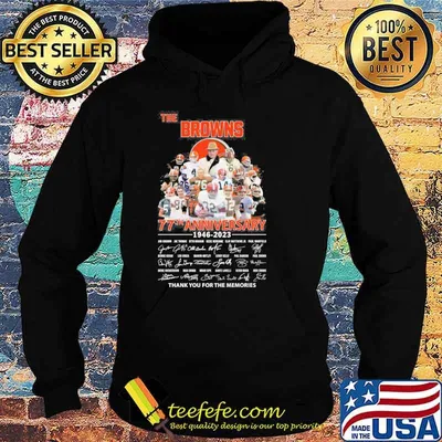 The Browns 77th anniversary 1946-2023 thank you for the memories signatures shirt