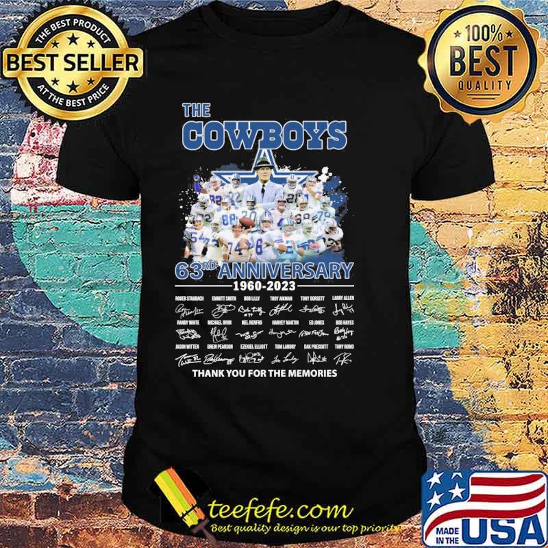 The Cowboy 63rd anniversary 1960-2023 thank you for the memories signatures s Unisex The Cowboy 63rd anniversary 1960-2023 thank you for the memories signatures s Unisex
