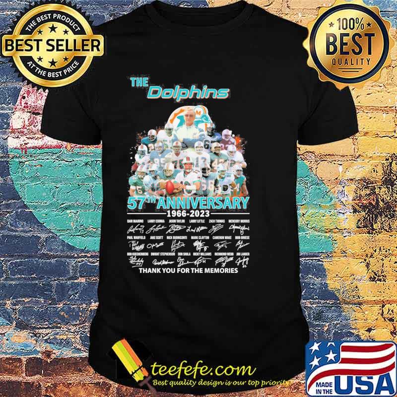 The Dolphins 57th anniversary 1966-2023 thank you for the memories signatures s Unisex The Dolphins 57th anniversary 1966-2023 thank you for the memories signatures s Unisex