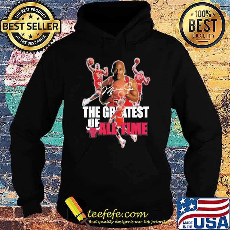 The greatest of all time Michael Jordan signatures Bulls shirt