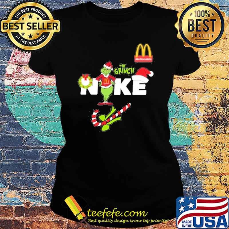 The grinch Nike McDonald's Christmas s Ladies tee The grinch Nike McDonald's Christmas s Ladies tee