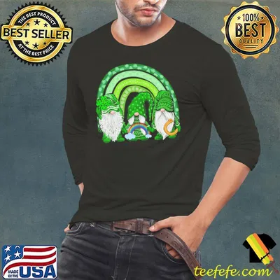 Three Gnomes Rainbow St. Patrick's day rainbow shirt