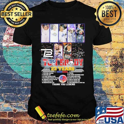Tom Brady 23 years 2000-2023 thank you legend signature shirt