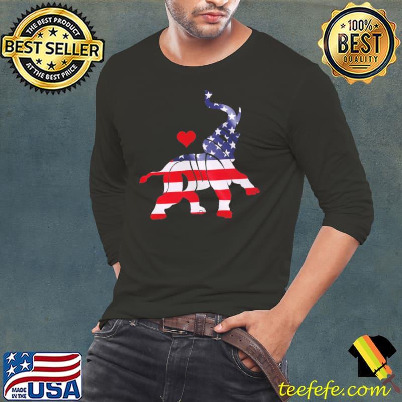 Trump Elephant America flag heart love shirt Trump Elephant America flag heart love shirt