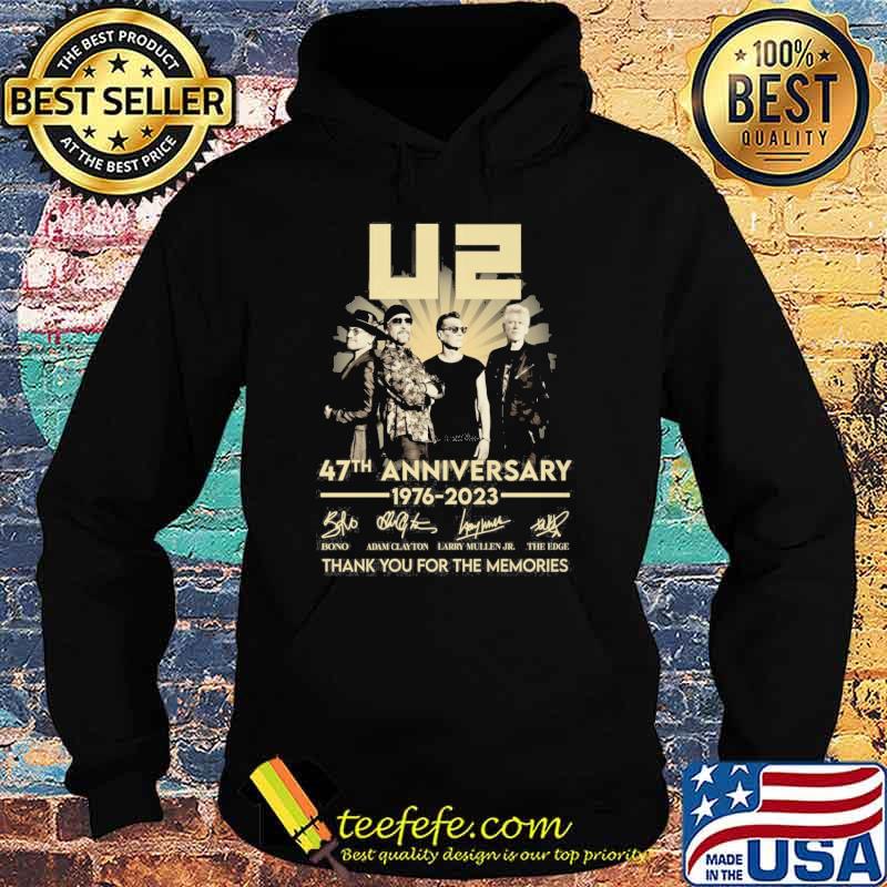 U2 47th anniversary 1976-2023 thank you for the memories signatures shirt