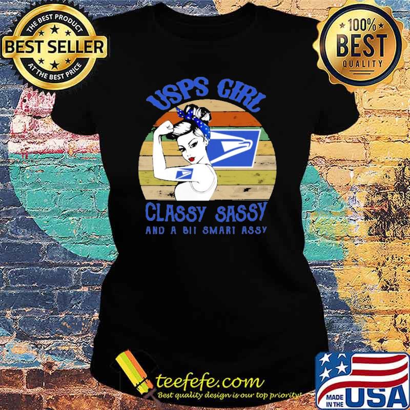 USPS girl classy sassy and a bit smart assy vintage s Ladies tee USPS girl classy sassy and a bit smart assy vintage s Ladies tee