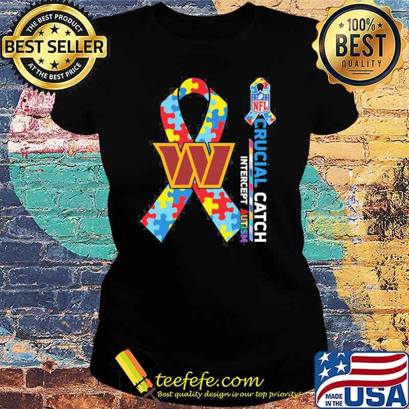 Washington Commanders Crucial catch intercept Autism NFL s Ladies tee Washington Commanders Crucial catch intercept Autism NFL s Ladies tee