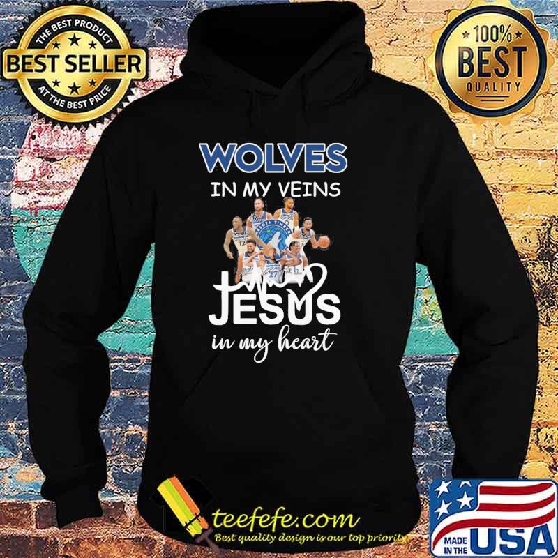 Wolves in my veins Jesus in my heart signatures shirt Wolves in my veins Jesus in my heart signatures shirt
