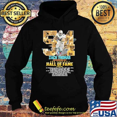 Zack Thomas Miami Dolphins 1996-2007 Pro football Hall of Fame 54 signature shirt
