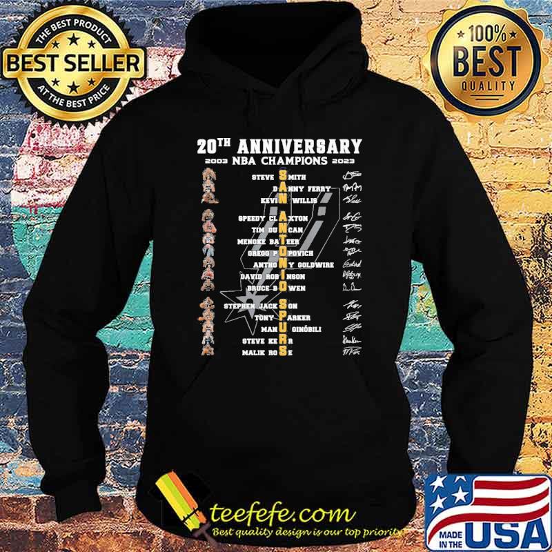 20th anniversary 2003 2023 San Antonio Spurs signatures shirt 20th anniversary 2003 2023 San Antonio Spurs signatures shirt