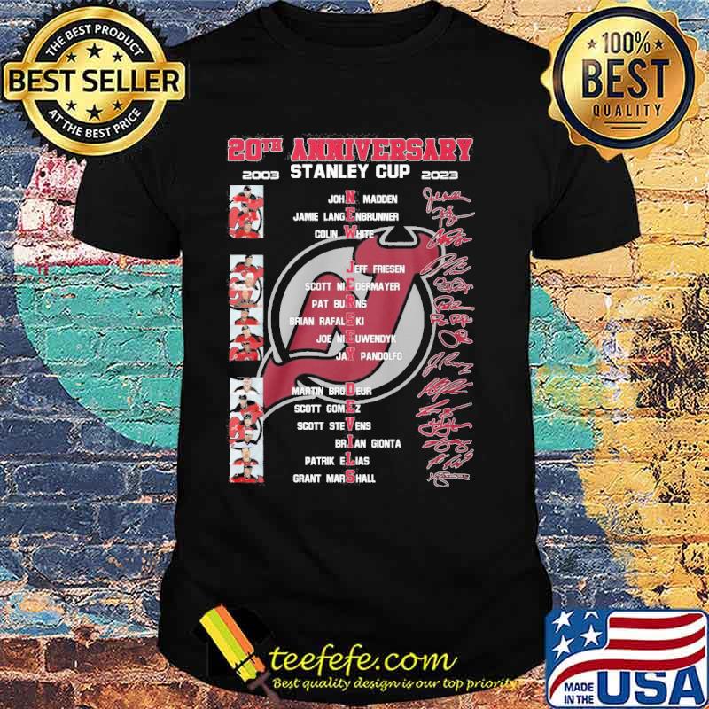 20th anniversary Stanley cup 2003 2023 New Jersey Devils John Madden signatures s Unisex 20th anniversary Stanley cup 2003 2023 New Jersey Devils John Madden signatures s Unisex