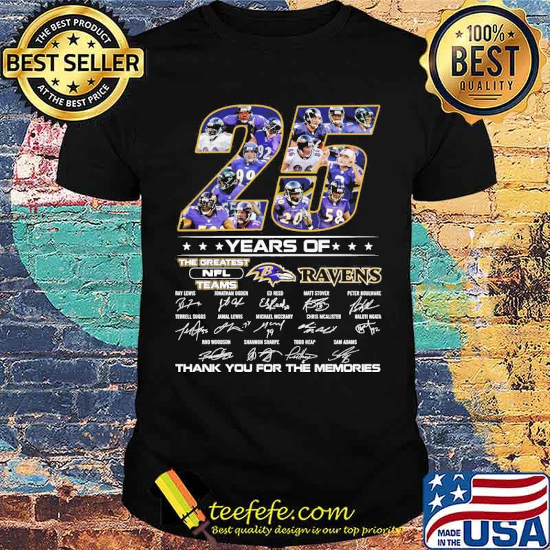 25 years of the greatest NFL teams Ravens thank you for the memories signatures s Unisex 25 years of the greatest NFL teams Ravens thank you for the memories signatures s Unisex