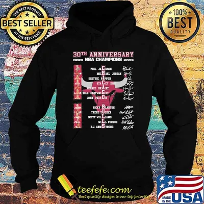 30th anniversary NBA Champions 1993 2003 Chicago Bulls signatures shirt