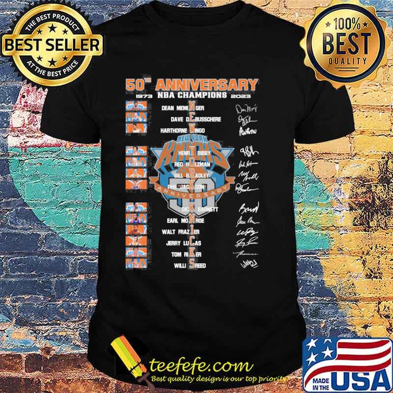 50th anniversary NBA Champions 1973 2023 New York Knicks signatures s Unisex 50th anniversary NBA Champions 1973 2023 New York Knicks signatures s Unisex