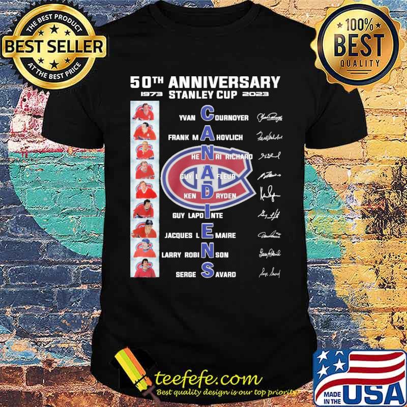 50th anniversary Stanley cup 1973 2023 Canadiens Yvan Cournoyer signatures s Unisex 50th anniversary Stanley cup 1973 2023 Canadiens Yvan Cournoyer signatures s Unisex