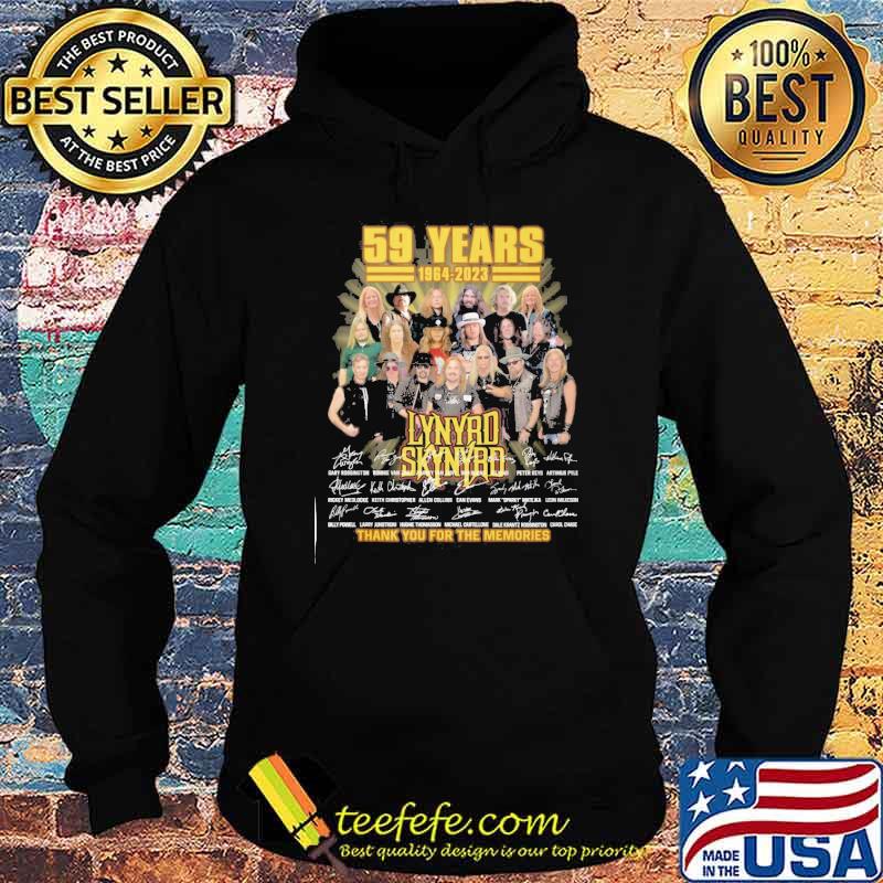 59 years 1964-2023 Lynyrd Skynyrd thank you for the memories signatures shirt