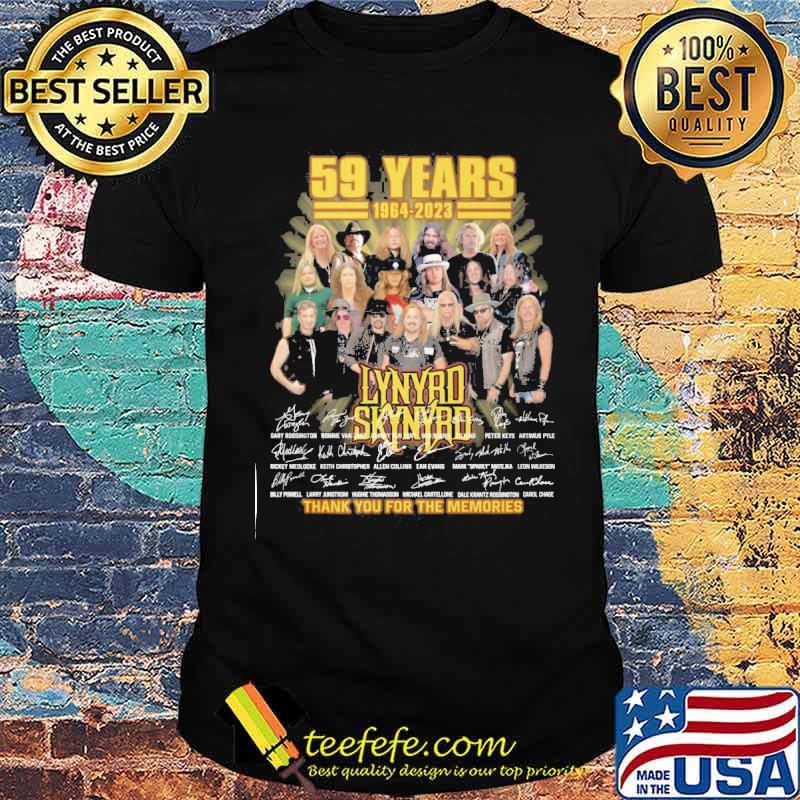 59 years 1964-2023 Lynyrd Skynyrd thank you for the memories signatures s Unisex 59 years 1964-2023 Lynyrd Skynyrd thank you for the memories signatures s Unisex
