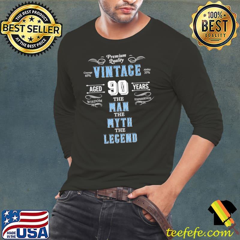90th Birthday-Vintage Aged 90 Years The Man The Myth The Legend T-Shirt