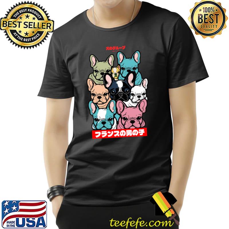 A group of french bulldogs 犬のグループ T-Shirt Unisex A group of french bulldogs 犬のグループ T-Shirt Unisex