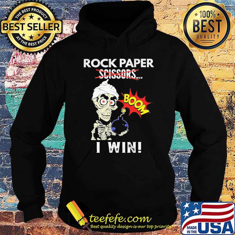 Amber rock paper scissors boom I win shirt