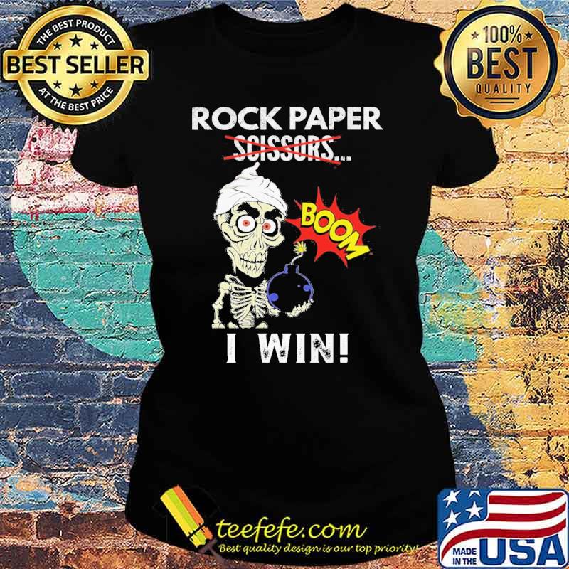 Amber rock paper scissors boom I win s Ladies tee Amber rock paper scissors boom I win s Ladies tee