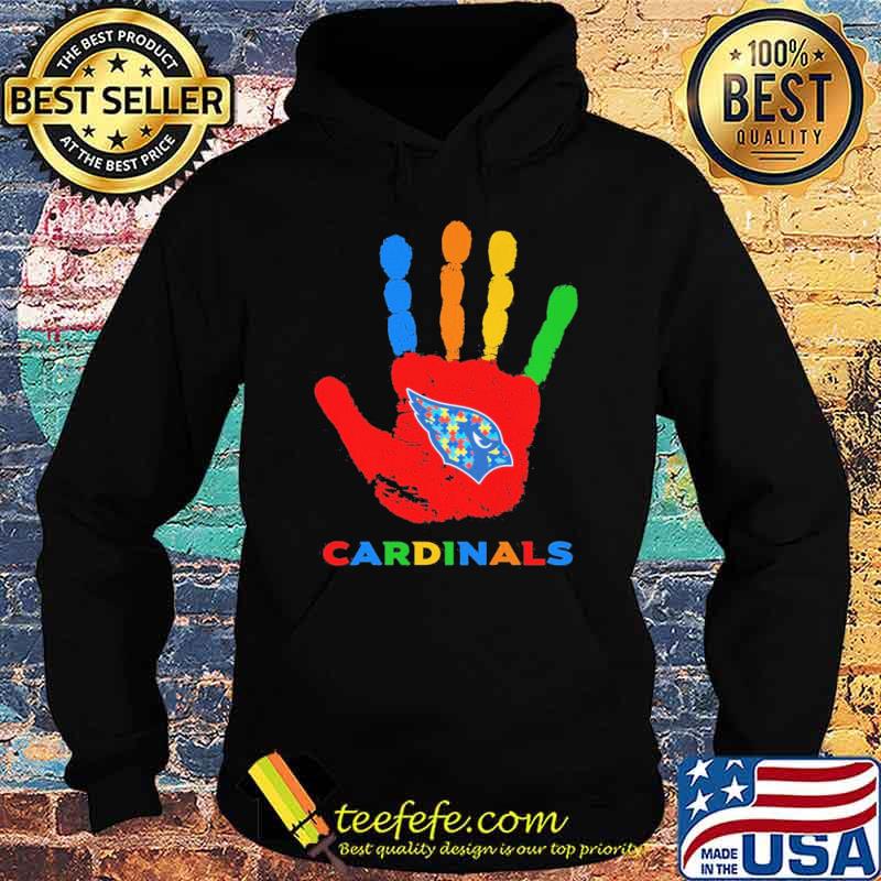 Arizona Cardinals Hand color autism shirt